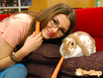 Tori and and a Fluffy Bunny